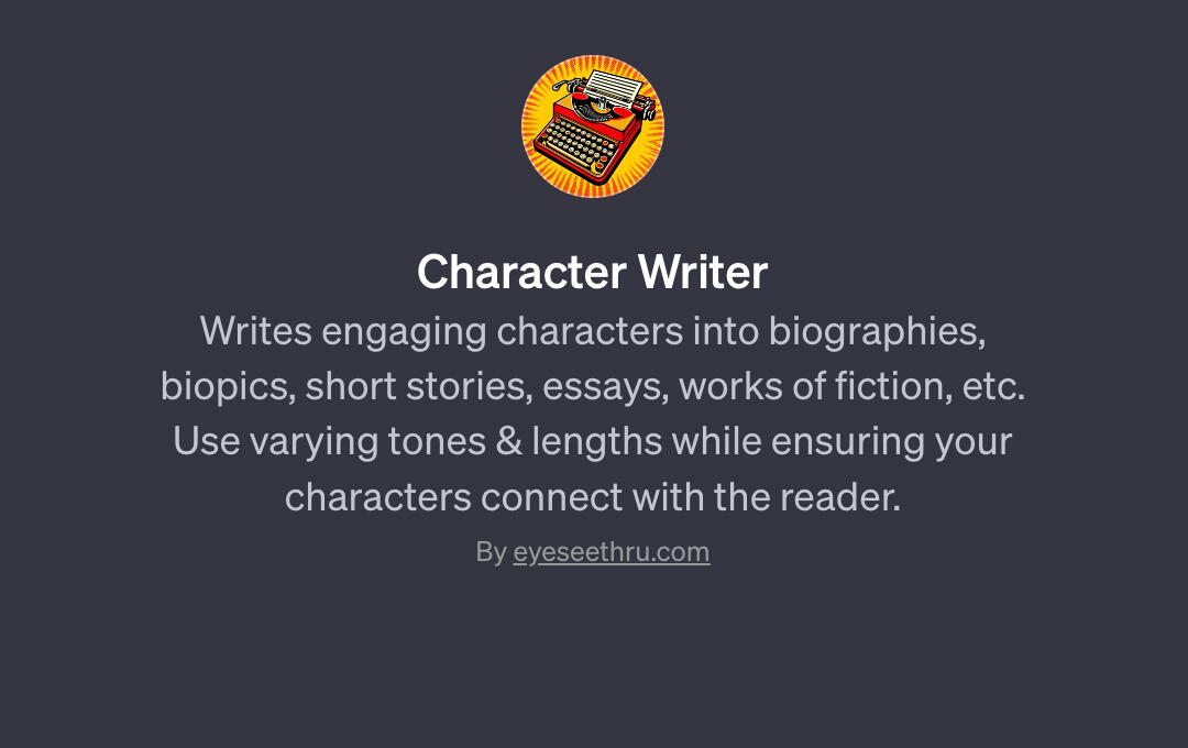 Character Writer